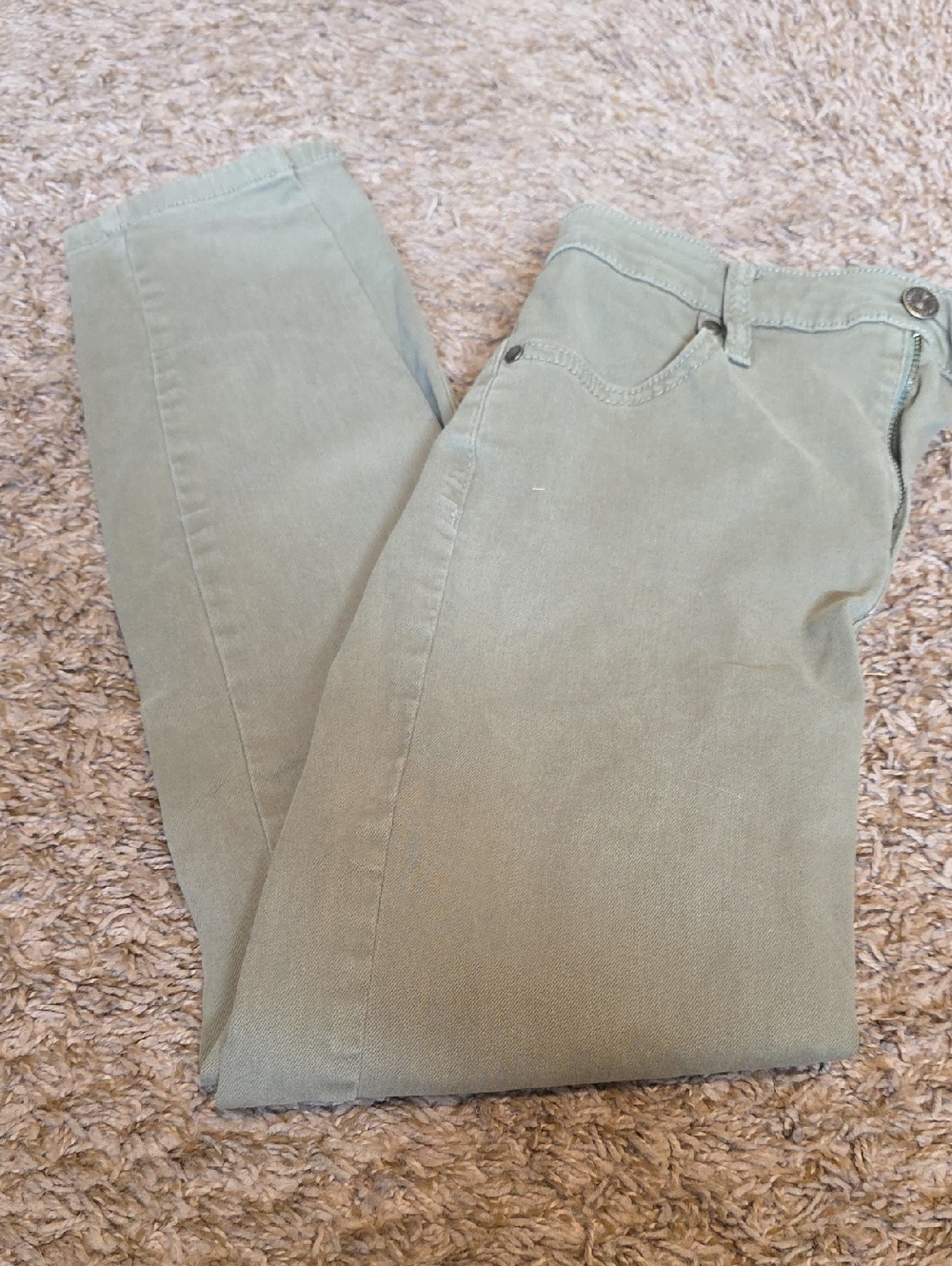 Buffalo David Bitton Straight Leg Jeans in Light Sage Green